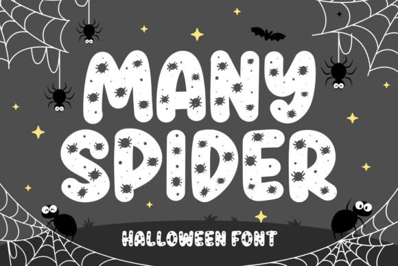Many Spider: Weaving Spooky Elegance into Halloween Typography