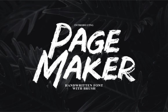Page Maker: Bold Brush Font for Design