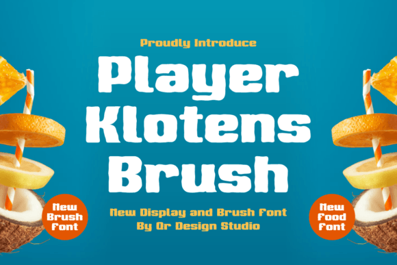 Player Klotens Brush: Quirky Display Font