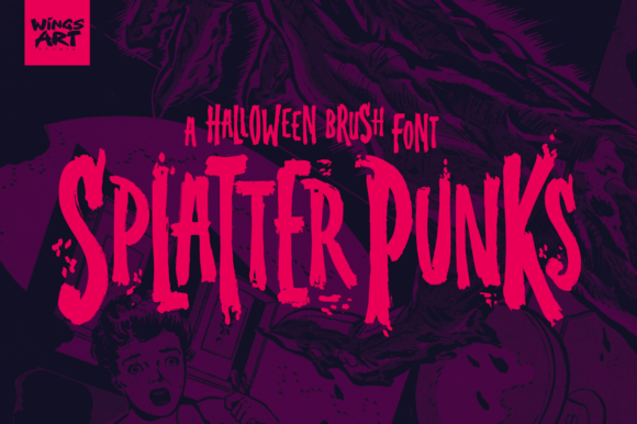 Splatterpunks: The Ultimate Hand-Drawn Brush Font for Horror Designers